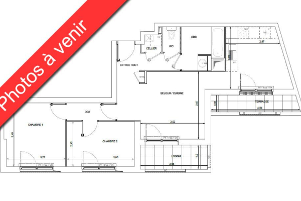 Appartement T3 de 62 m² à louer à NANTES
